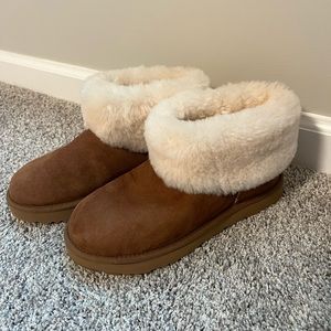 UGG Classic Mini Fluff Chestnut Boots